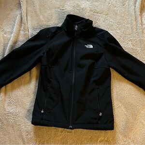 The North Face Black Jacket with Water-Resistant Fabric